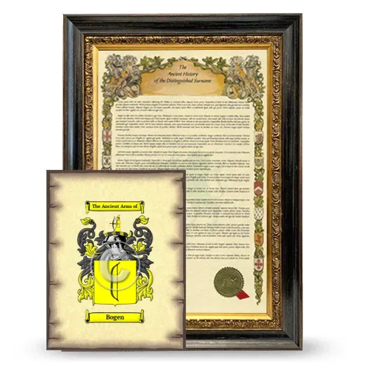 Bogen Framed History and Coat of Arms Print - Heirloom