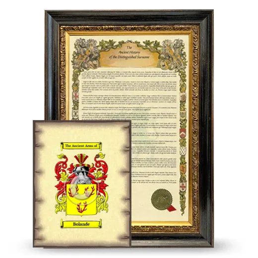 Bolande Framed History and Coat of Arms Print - Heirloom