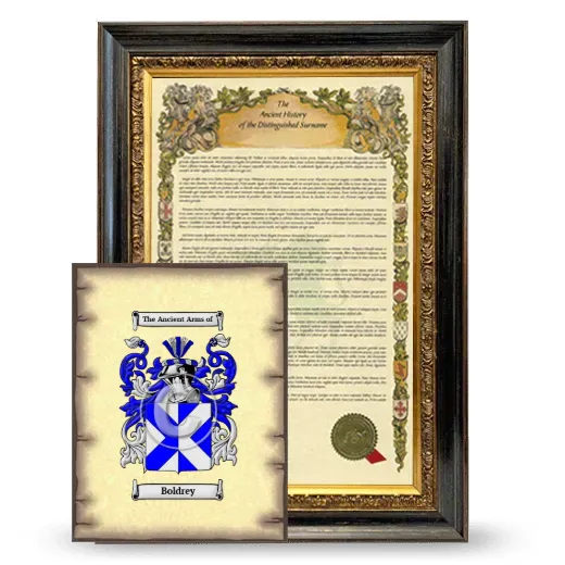 Boldrey Framed History and Coat of Arms Print - Heirloom