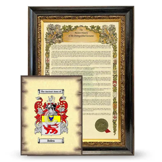 Bolen Framed History and Coat of Arms Print - Heirloom