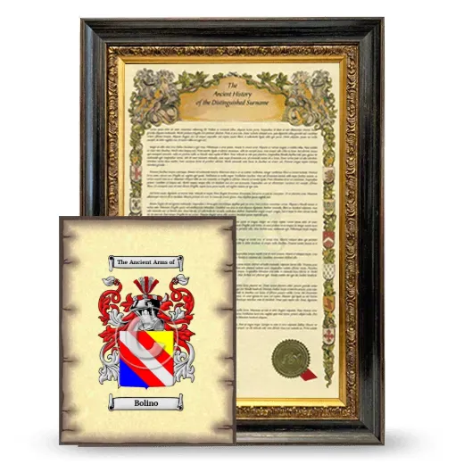 Bolino Framed History and Coat of Arms Print - Heirloom