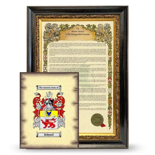 Bolyard Framed History and Coat of Arms Print - Heirloom