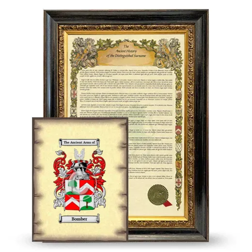 Bomber Framed History and Coat of Arms Print - Heirloom