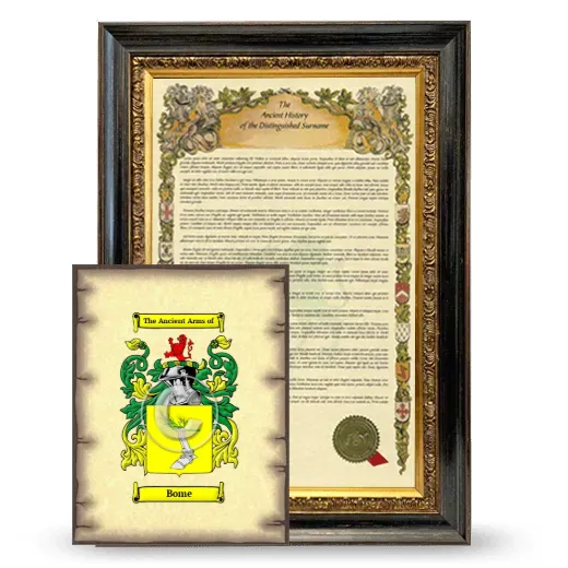 Bome Framed History and Coat of Arms Print - Heirloom