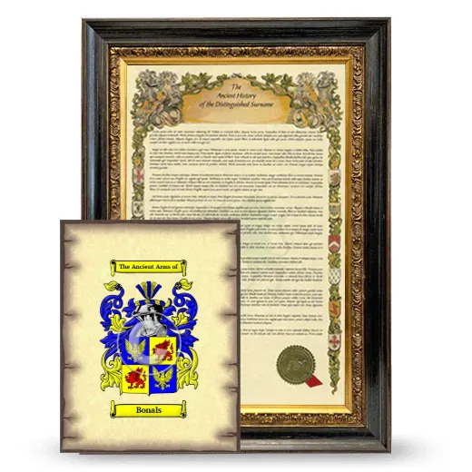 Bonals Framed History and Coat of Arms Print - Heirloom