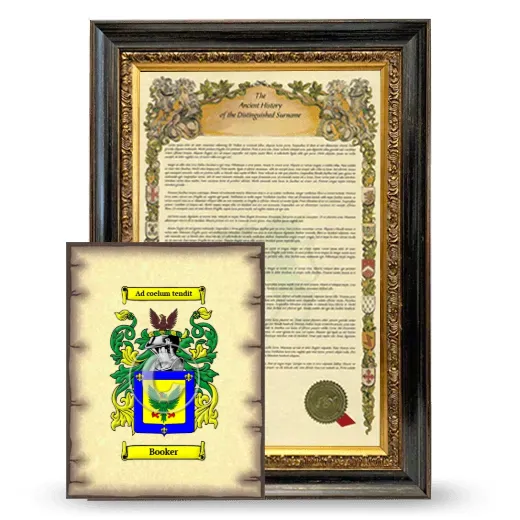 Booker Framed History and Coat of Arms Print - Heirloom