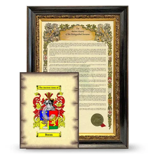 Boran Framed History and Coat of Arms Print - Heirloom