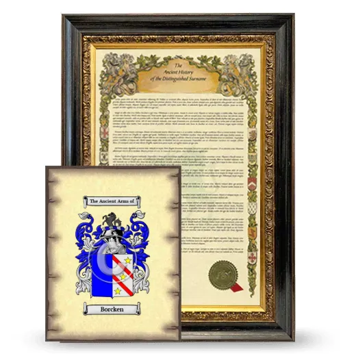 Borcken Framed History and Coat of Arms Print - Heirloom