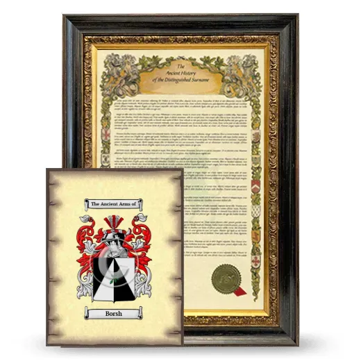 Borsh Framed History and Coat of Arms Print - Heirloom