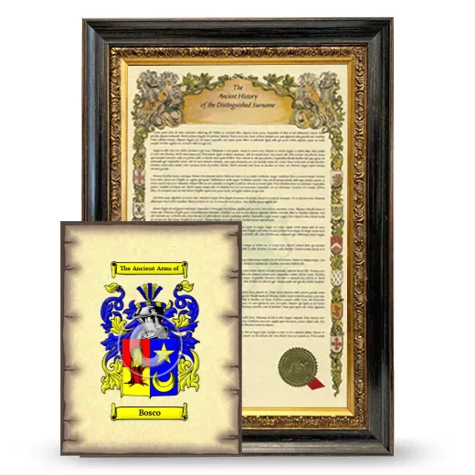 Bosco Framed History and Coat of Arms Print - Heirloom