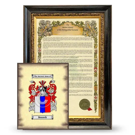 Bosseck Framed History and Coat of Arms Print - Heirloom