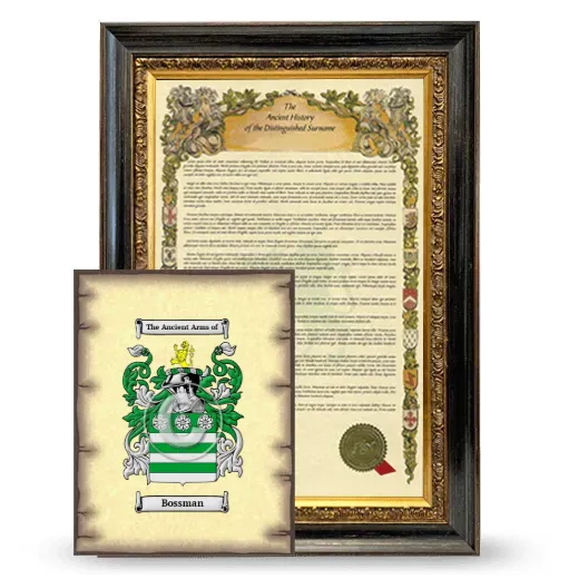 Bossman Framed History and Coat of Arms Print - Heirloom