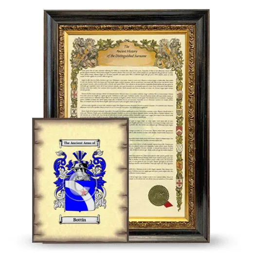 Bottin Framed History and Coat of Arms Print - Heirloom