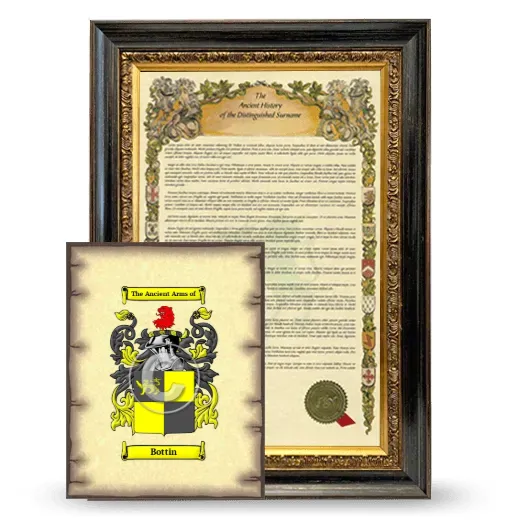 Bottin Framed History and Coat of Arms Print - Heirloom