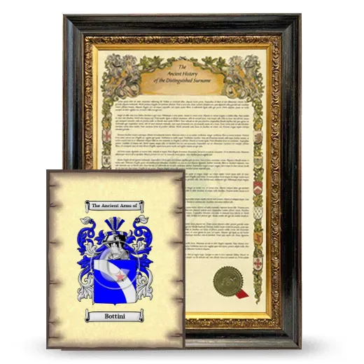 Bottini Framed History and Coat of Arms Print - Heirloom