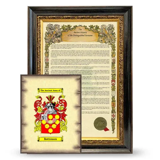 Bottreaux Framed History and Coat of Arms Print - Heirloom