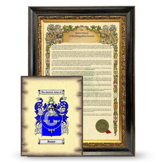 Bouye Framed History and Coat of Arms Print - Heirloom