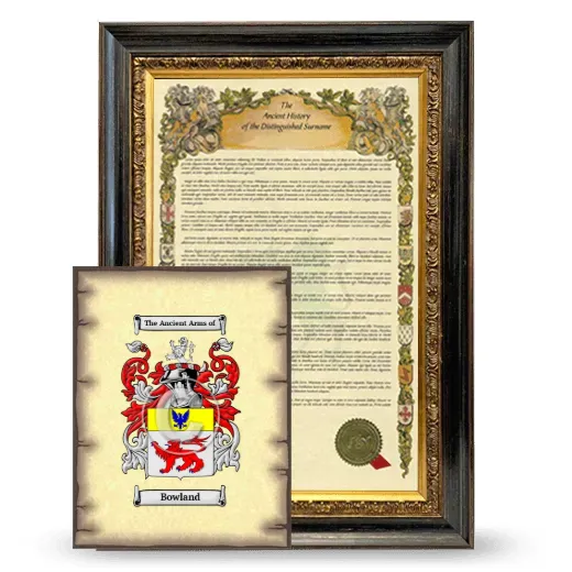 Bowland Framed History and Coat of Arms Print - Heirloom