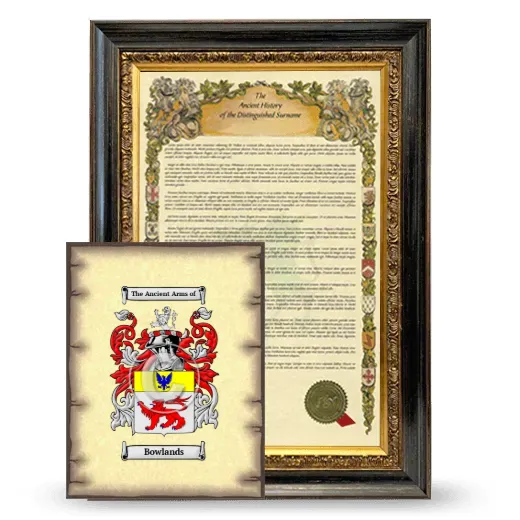 Bowlands Framed History and Coat of Arms Print - Heirloom