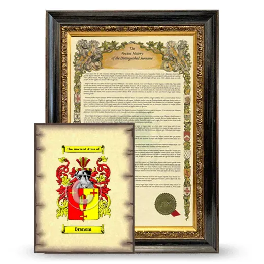 Branom Framed History and Coat of Arms Print - Heirloom