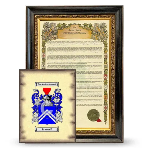 Braswell Framed History and Coat of Arms Print - Heirloom