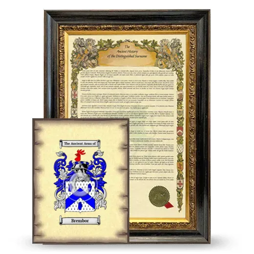 Brembor Framed History and Coat of Arms Print - Heirloom