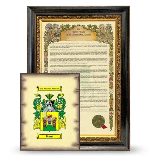 Brent Framed History and Coat of Arms Print - Heirloom