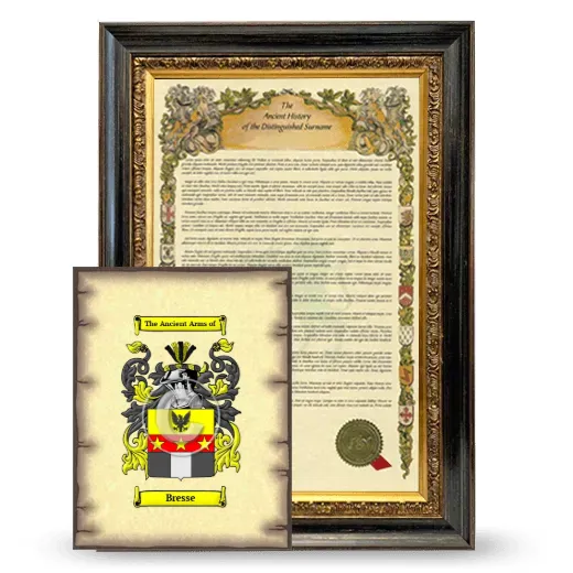 Bresse Framed History and Coat of Arms Print - Heirloom