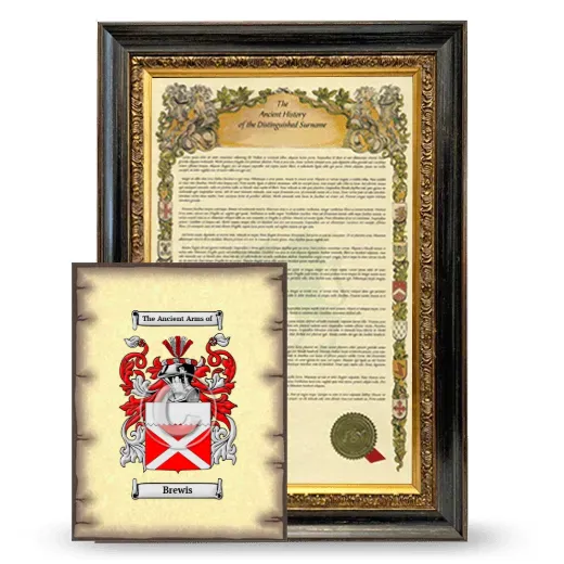 Brewis Framed History and Coat of Arms Print - Heirloom