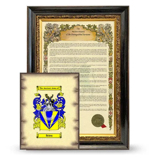 Brien Framed History and Coat of Arms Print - Heirloom