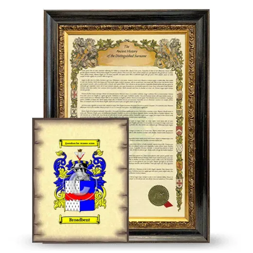 Broadbent Framed History and Coat of Arms Print - Heirloom