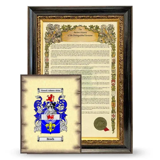 Broch Framed History and Coat of Arms Print - Heirloom