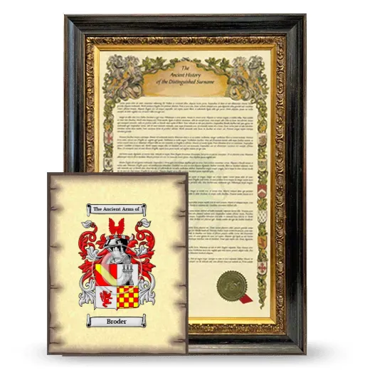 Broder Framed History and Coat of Arms Print - Heirloom