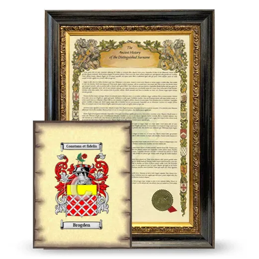 Brogden Framed History and Coat of Arms Print - Heirloom