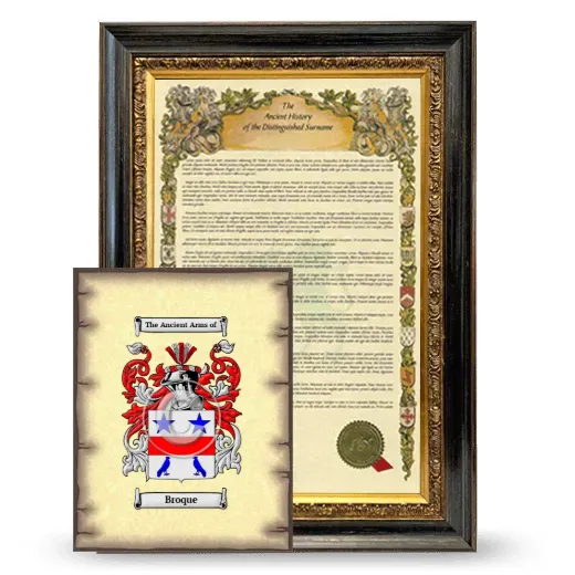 Broque Framed History and Coat of Arms Print - Heirloom