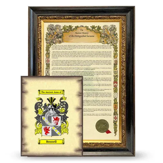 Brussell Framed History and Coat of Arms Print - Heirloom