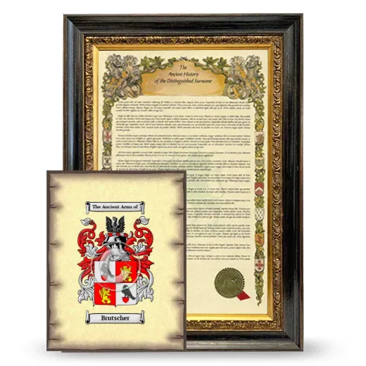 Brutscher Framed History and Coat of Arms Print - Heirloom
