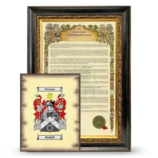 Buckell Framed History and Coat of Arms Print - Heirloom