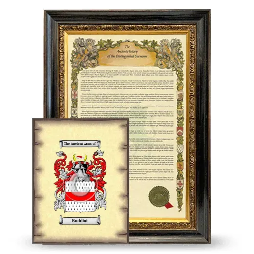 Buddint Framed History and Coat of Arms Print - Heirloom