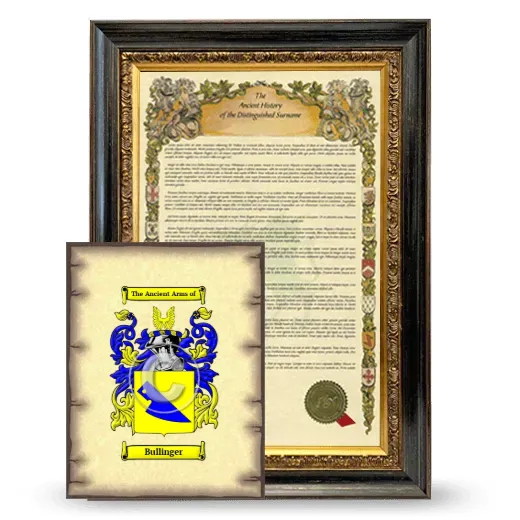 Bullinger Framed History and Coat of Arms Print - Heirloom