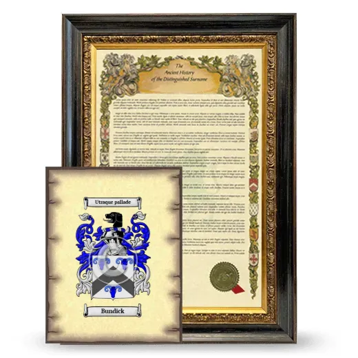 Bundick Framed History and Coat of Arms Print - Heirloom
