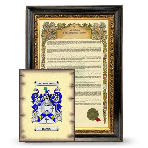 Burchel Framed History and Coat of Arms Print - Heirloom