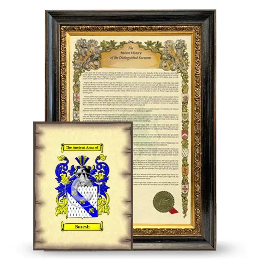 Buresh Framed History and Coat of Arms Print - Heirloom