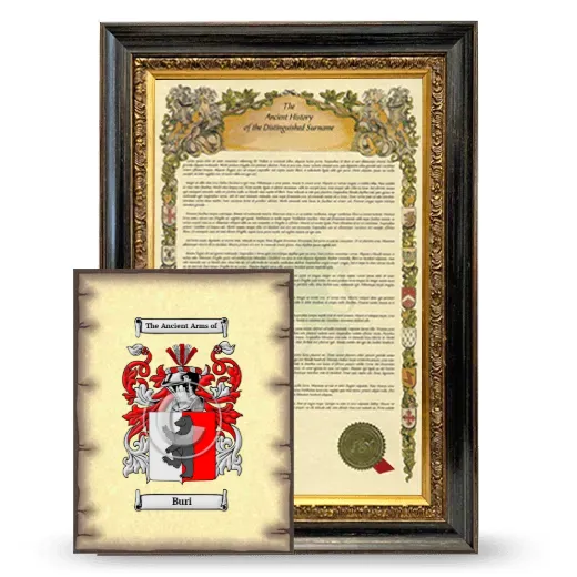Buri Framed History and Coat of Arms Print - Heirloom