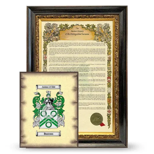Burross Framed History and Coat of Arms Print - Heirloom