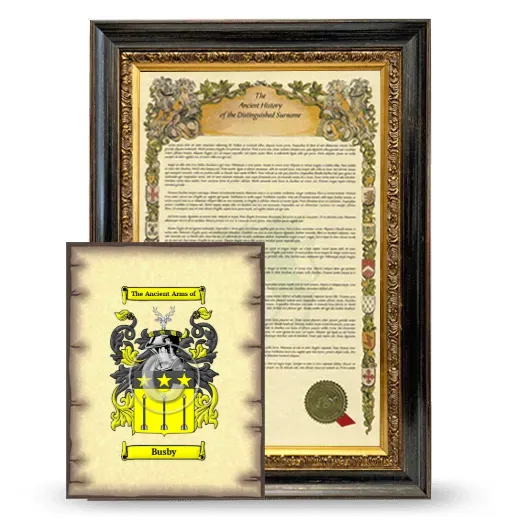 Busby Framed History and Coat of Arms Print - Heirloom
