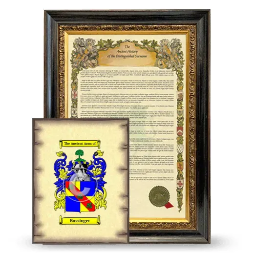 Bussinger Framed History and Coat of Arms Print - Heirloom