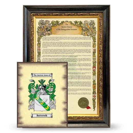 Butterwik Framed History and Coat of Arms Print - Heirloom