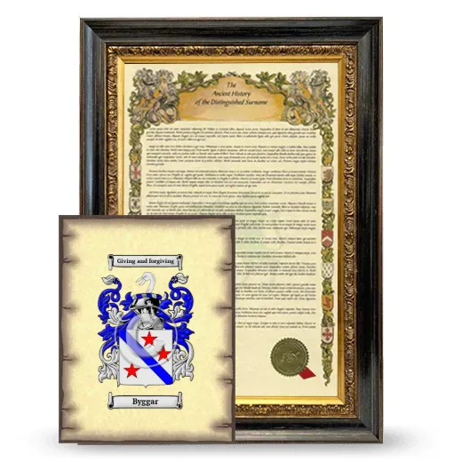 Byggar Framed History and Coat of Arms Print - Heirloom
