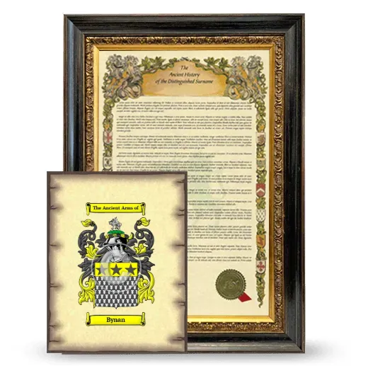 Bynan Framed History and Coat of Arms Print - Heirloom